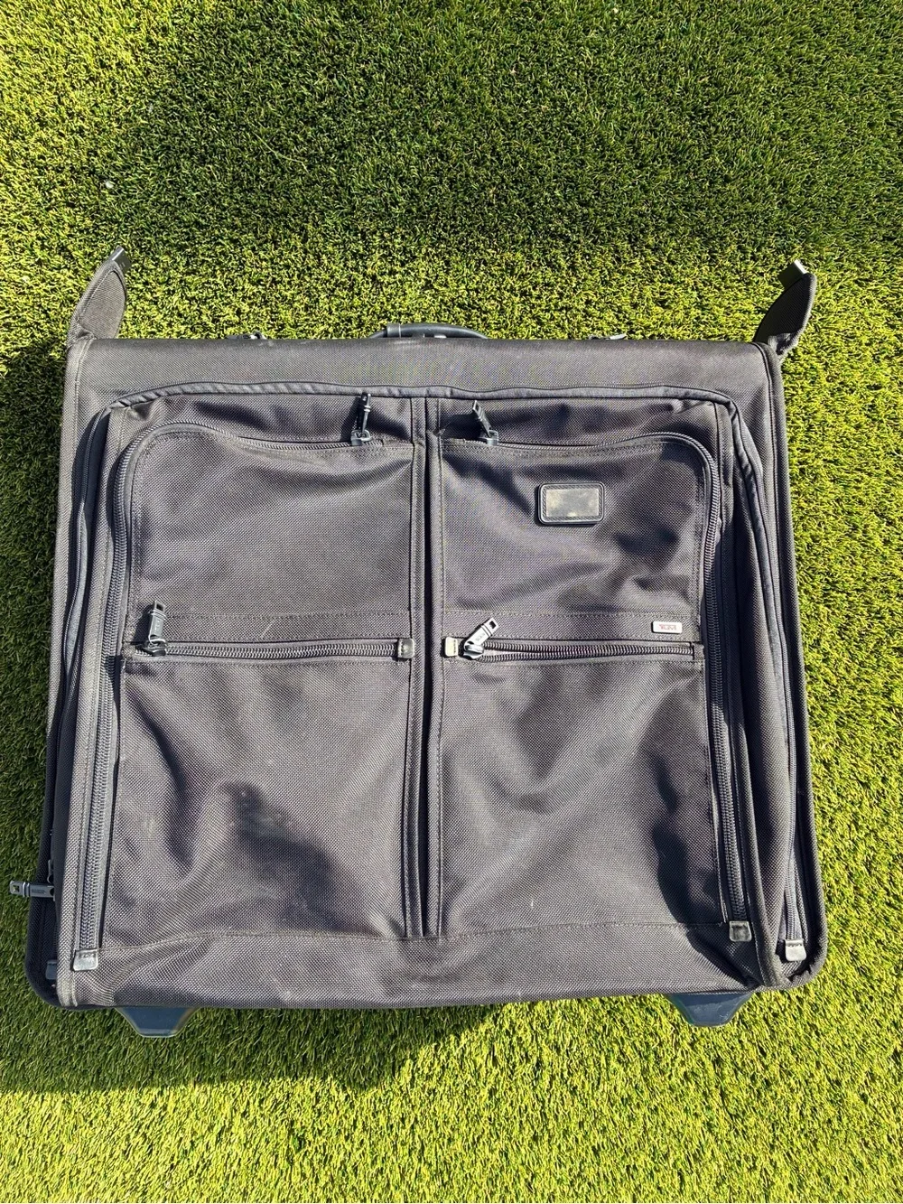 Tumi Black Rolling Garment Bag with Front Zip Pockets